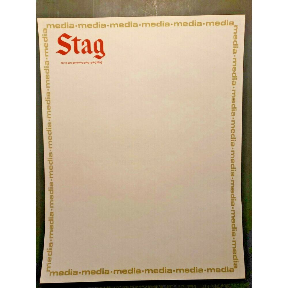 Vintage‎ Stag Beer Belleville Brewery Media Release 2 Letterhead New Old Stock